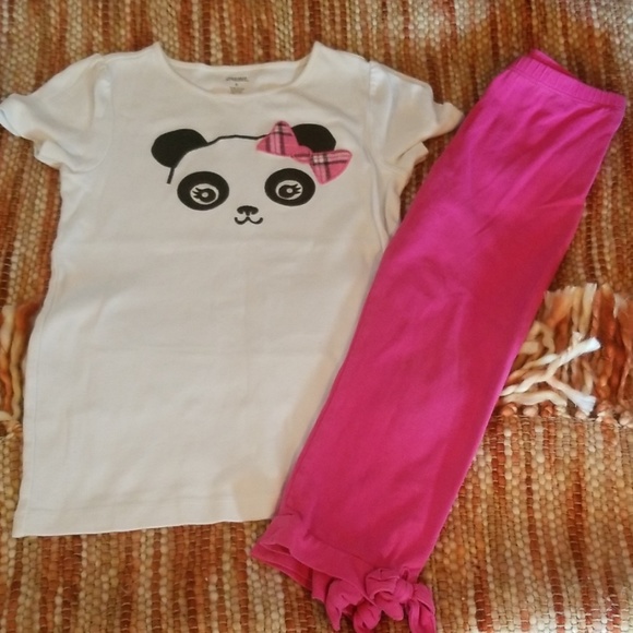 GYMBOREE PANDA ACADEMY ORANGE PANDA HEART LEGGINGS 6 12 18 24 2T 3T 4T NWT